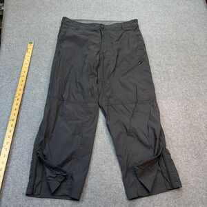 NordicTrack Men Pants Athletic Hiking Gray Nylon Spandex 34x26 Relaxed Fit Ankle